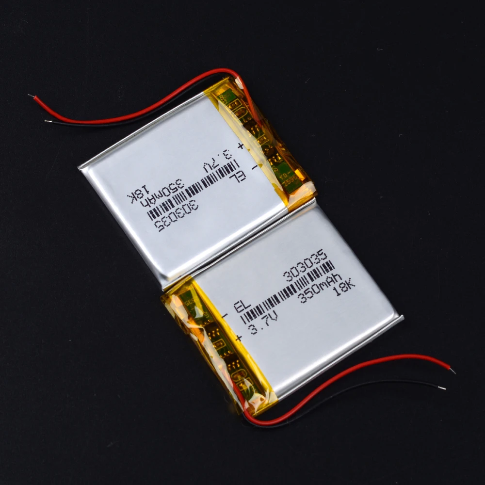 10 pezzi/lotto 3,7 V 400 mAh 303035   Batteria ricaricabile ai polimeri di litio agli ioni di litio Li per penna registratore vocale smartband bluetooth