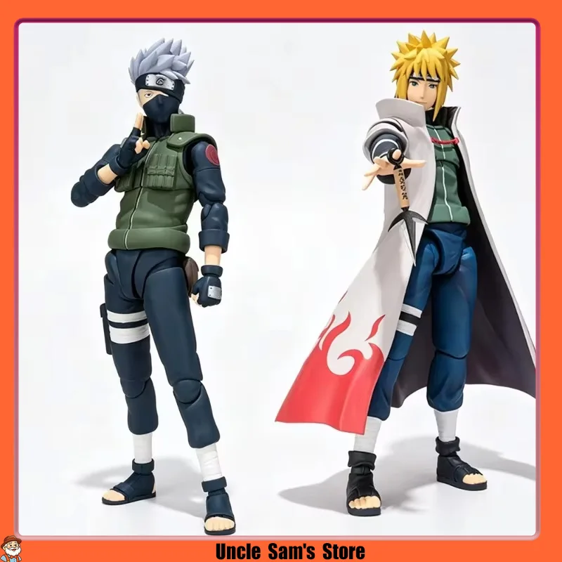 Set de Figuras de Acción de Naruto Shippuden, Hatake Kakashi, Namikaze Minato, 18 cm, PVC, Modelo Coleccionable de Anime, Regalo para Fans, Decoración para el Hogar