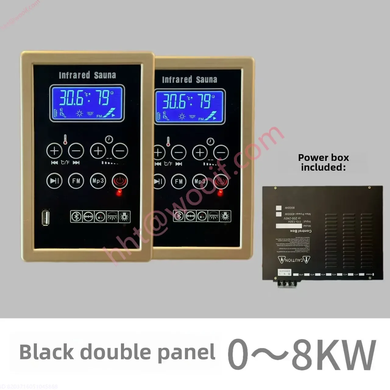 Tela lcd sauna termostato suor sala de saúde controlador de cabine de energia alta potência 110 ~ 220v tipo plug-in