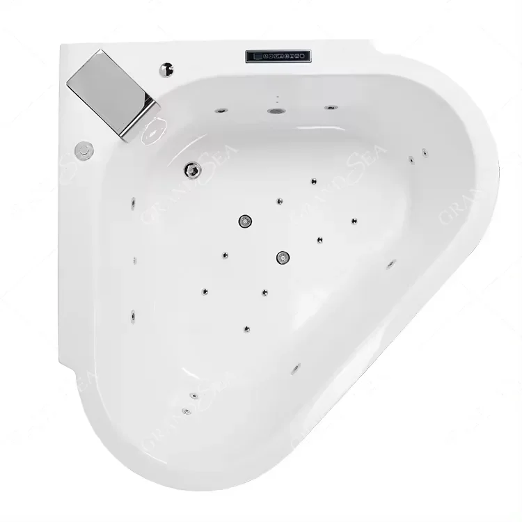 Best Sell Freestanding Waterfall Bath Tub Bubble Soaking 2 Person Hot Tub Custom Massage Bathtub with Spa