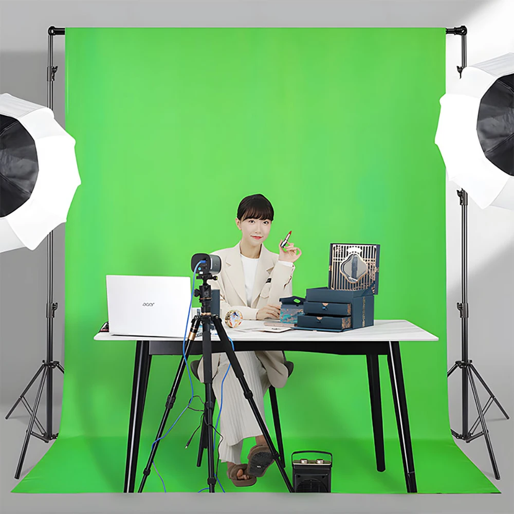 خلفيات للتصوير الفوتوغرافي قطن موسلين شاشة خضراء كروماكي صورة خلفية قماش تبادل لاطلاق النار الدعائم أخضر أبيض أسود رمادي
