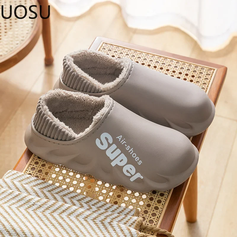 Home Cotton Shoe Couple Slippers Man's Thickening Soft Classic Lightweight Trendy All-match UOSU Main Push Eva Slipper New Style