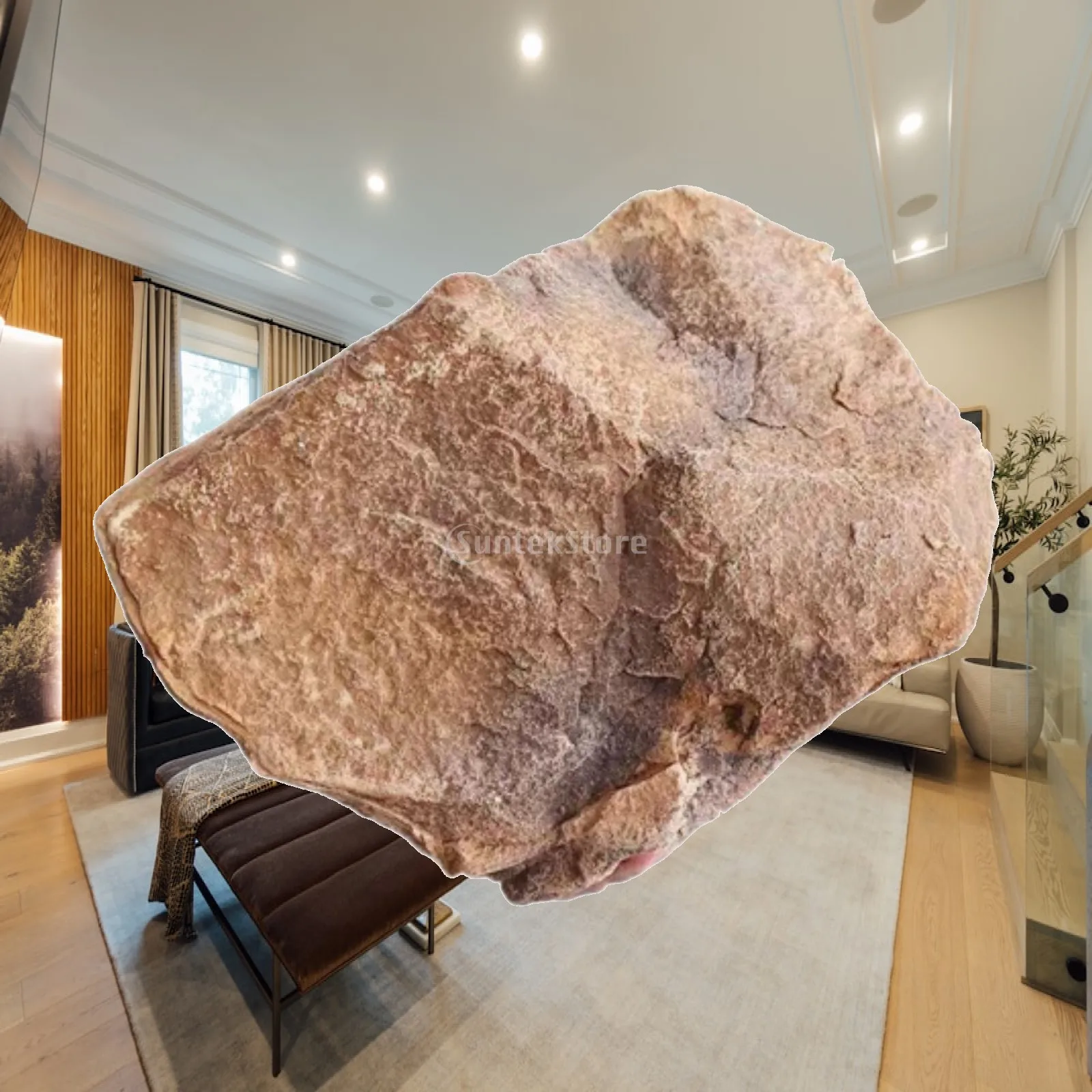 Artificial Rock Versatile Ornament PU Realistic for Rivers Decorating Homes