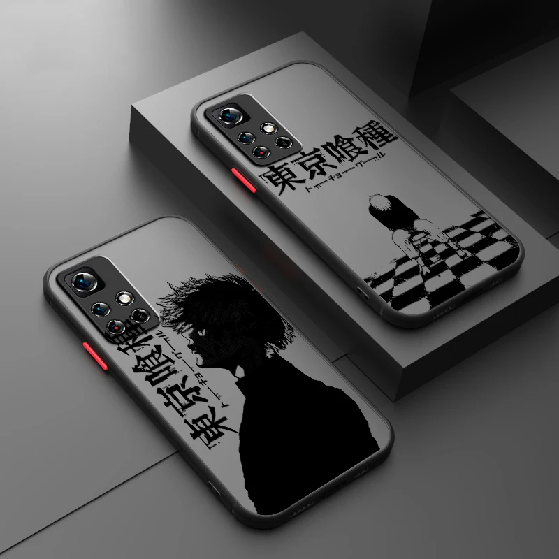 

Tokyo Ghoul Cool Anime Art Frosted Translucent For Redmi Note 13 12 12S 12T 11 11T 11E 10 10S 9 Pro Plus 5G Soft Phone Case