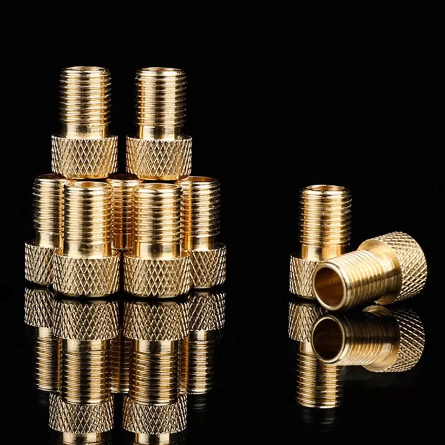 

2x адаптер для велосипеда Presta в американский адаптер для клапана велосипедных шин, медный разъем для клапана велосипедного насоса, преобразователь F/V в A/V