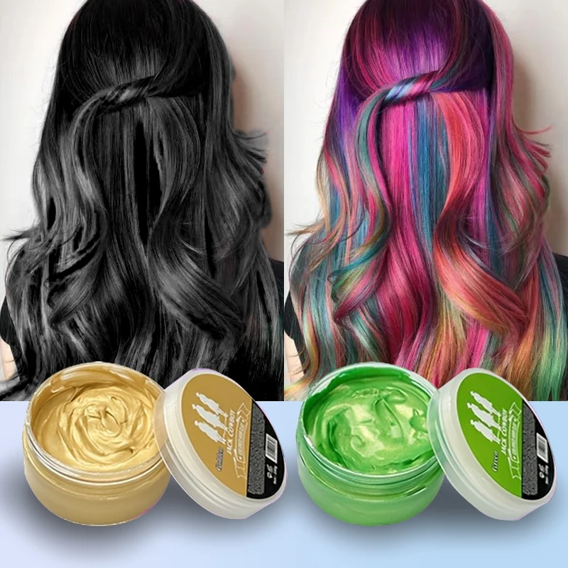 

Unisex Hair Color Wax Temporary Hair Wax,Natural Stereotypes Not Stiff,Easy To Wash for Eyebrow Beards Coloring Hair Color Crram