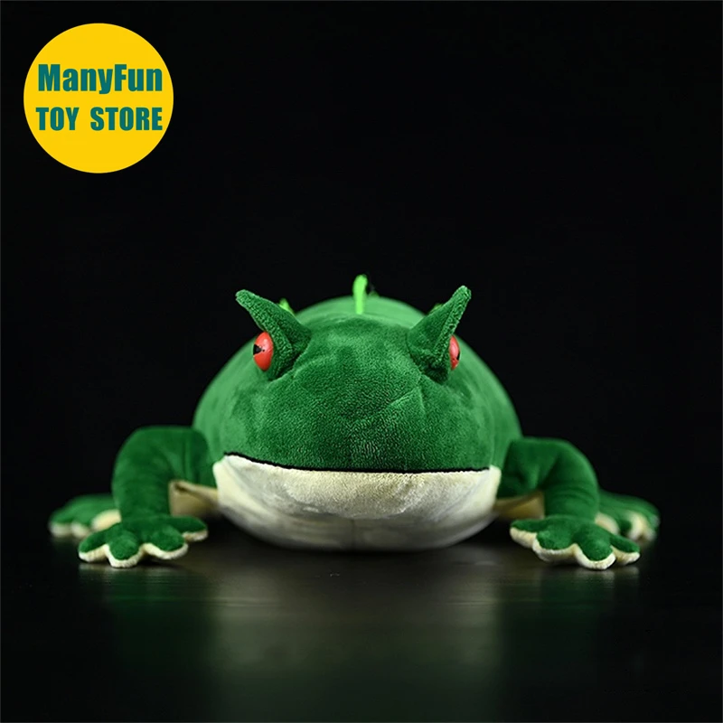 Beelzebufo Plüschtier High Fidelity Gehörnter Frosch Plüschtier Kröte Peluche Lebensechte Kuscheltiere Simulation Puppe Kawai Spielzeug Geschenke