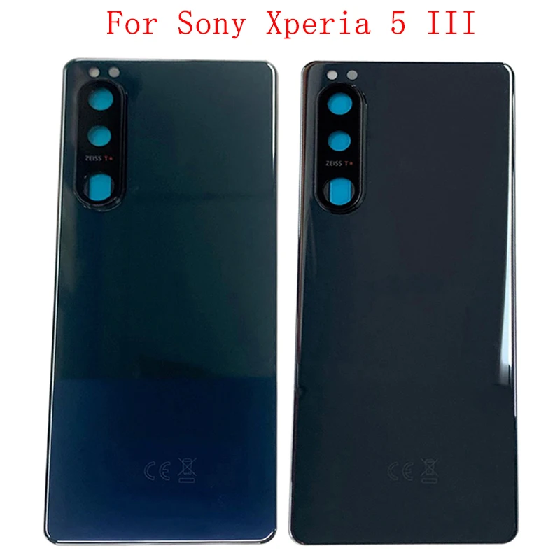 Back Cover Rear Door Housing For Sony Xperia 5 III Battery Cover with Camera Frame Lens Repair Parts