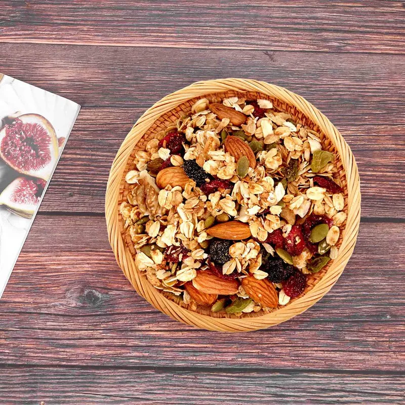 Bread Basket 2 Pack Rattan Woven Storage Basket,Bread Basket Display Basket Fruit Candy Cake