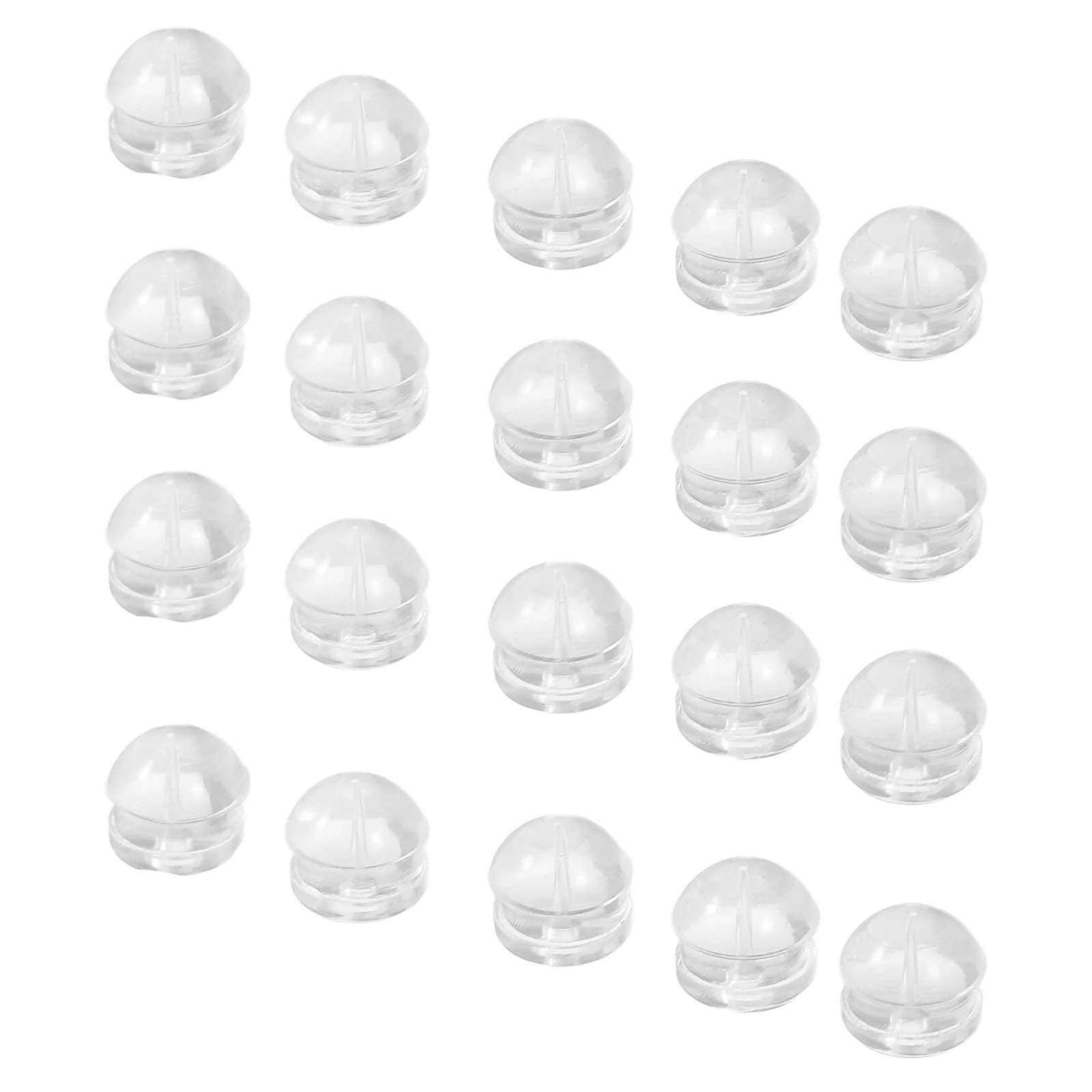 

100 Pcs Silicone Ear Cap Earring Accessories Backs for Heavy Replacement Screw Women DIY Transparent Environmental Friendly High