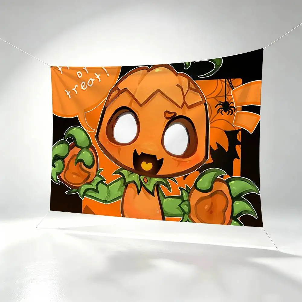 Pumpkin Monster Dandys World G-Gourdy Flags Wall Hanging Background Art Banner for Bedroom Home Outdoor Decor