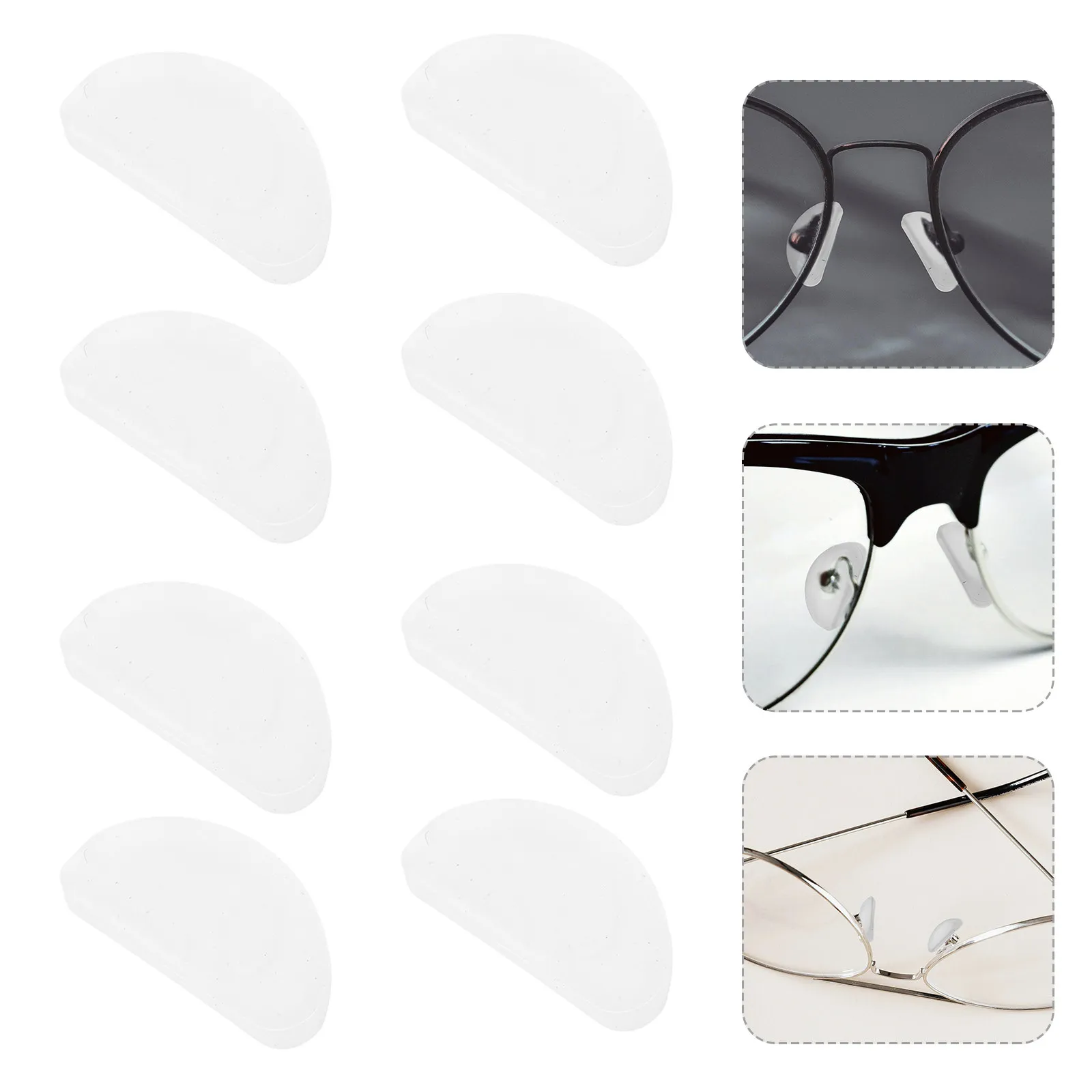 

10Pairs Silicone Nose Pads for Glasses Anti-Slip Soft Teardrop Shape Push-in Eyeglass Nose Support Cushion Comfort Stability