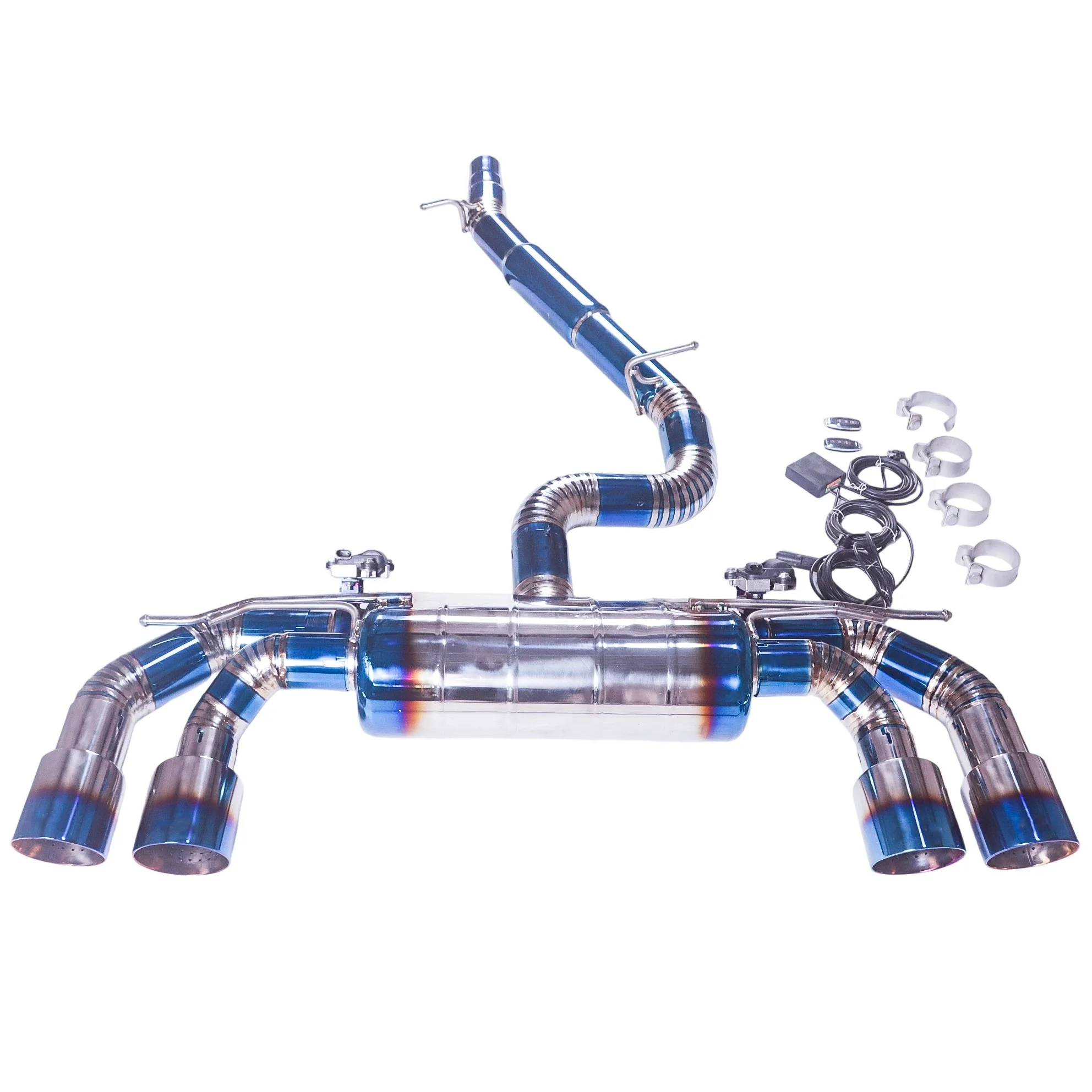 

【 Customized Product 】 Titanium alloy cat-back exhaust system, Volkswagen Golf 7R EA888 valve-controlled muffler exhaust pipe
