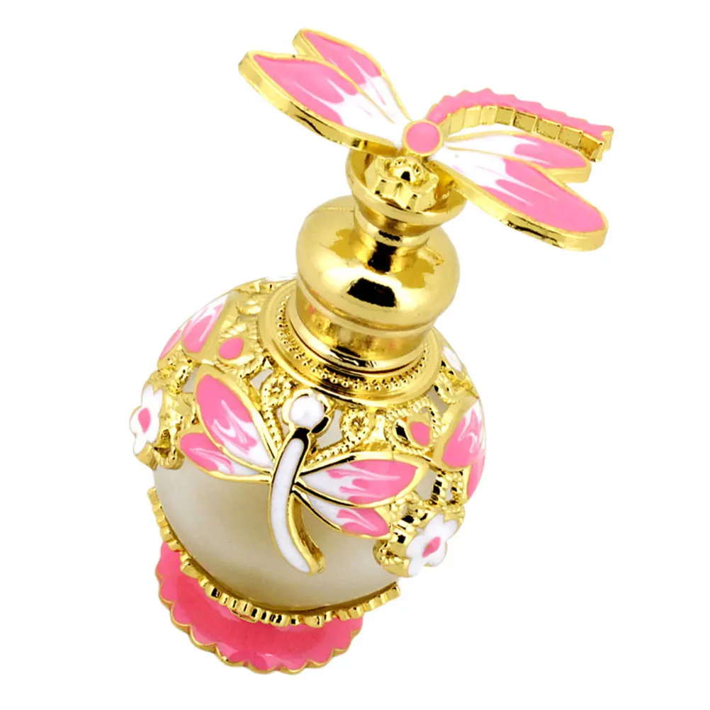 Bottiglie di profumo in vetro da 15 ml Bottiglia contagocce riutilizzabile per olio essenziale Aromaterapia Decorazioni da viaggio Contenitore di raccolta vintage