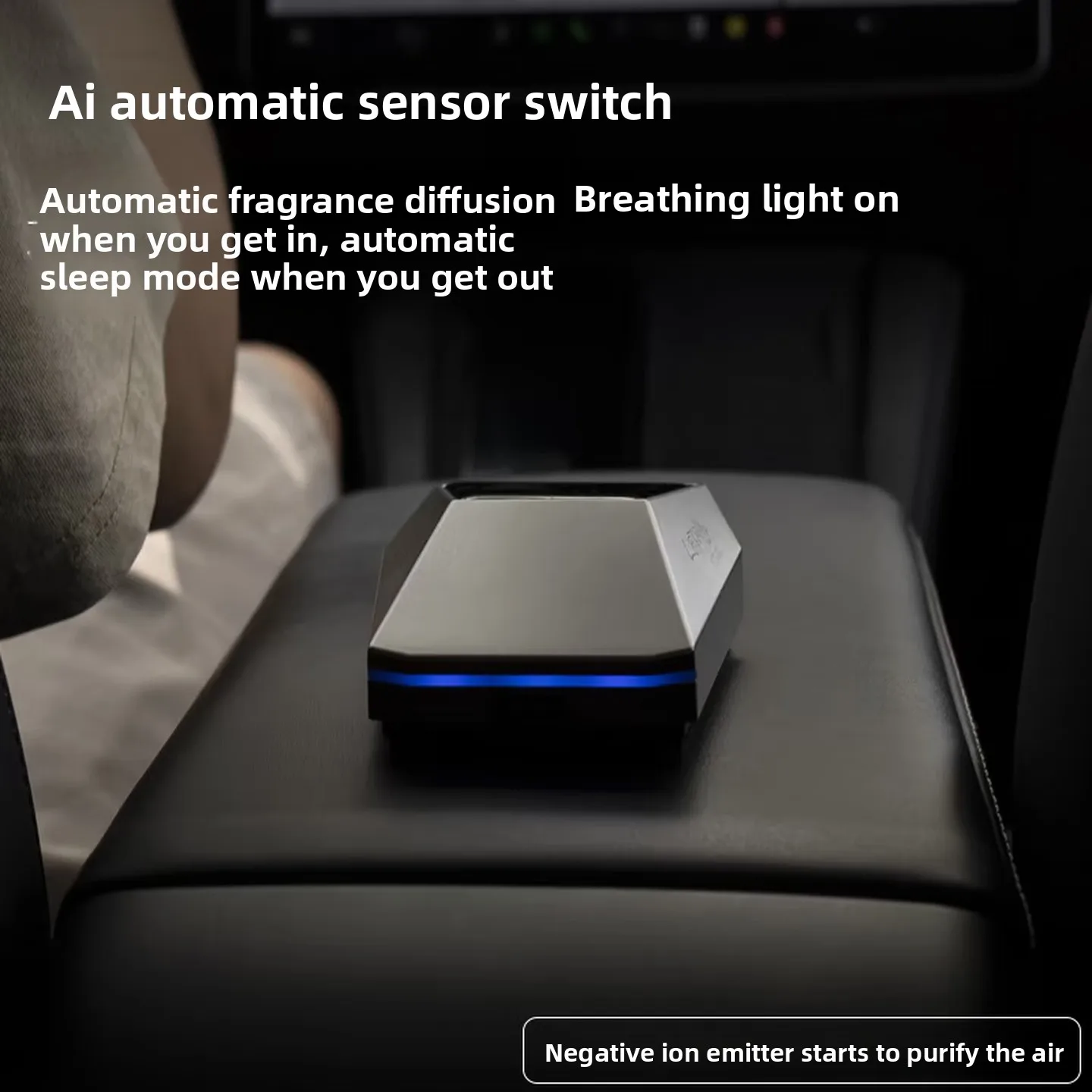 Smart Car Aroma Diffuser Negative Ion Cyber Style ABS Fragrance Machine Custom Scent Option for Vehicle Interior 차량용 디퓨저