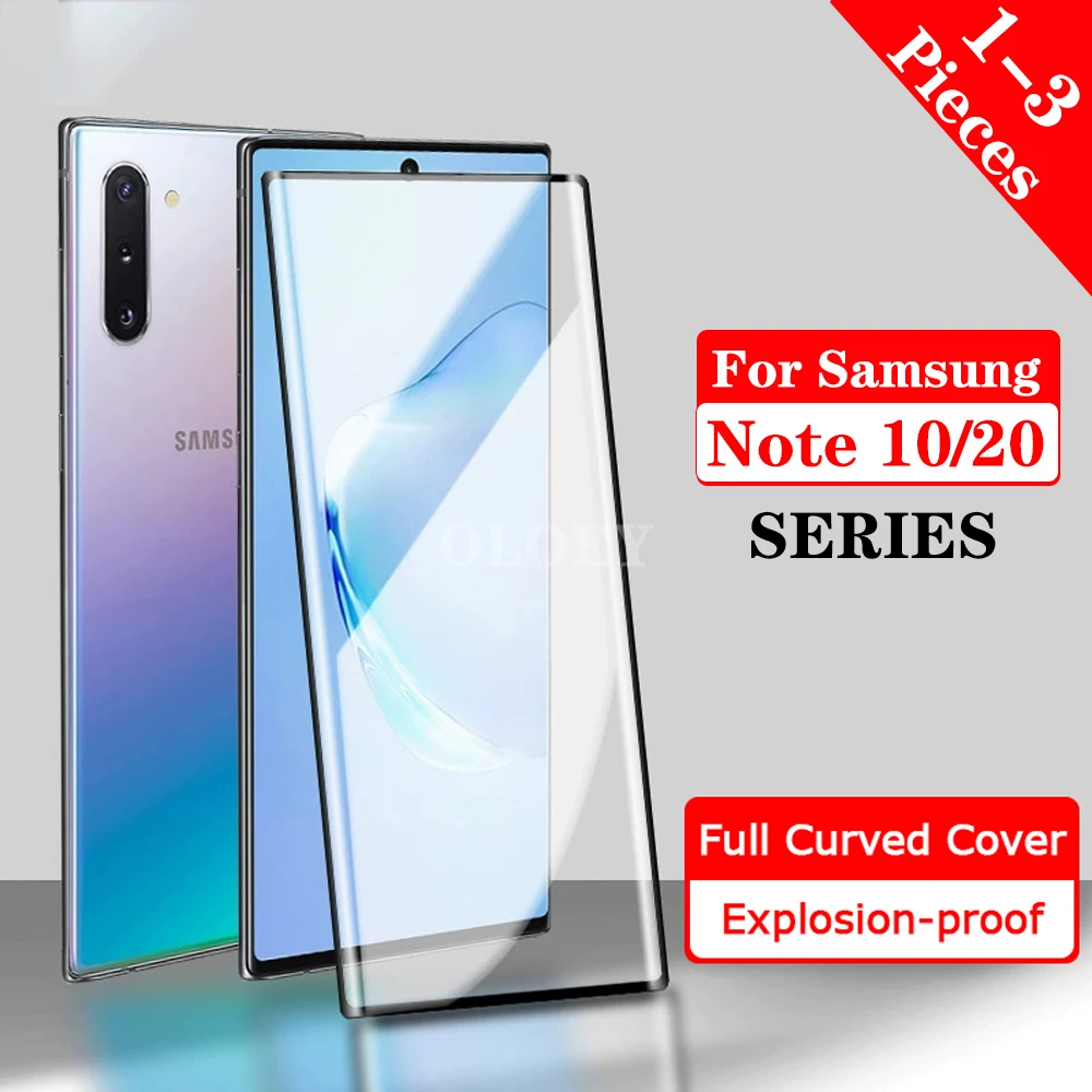 

1-3 шт. закаленное защитное стекло для samsung note 10 10plus 20 Ультра изогнутое Защитное стекло для экрана galaxya10 note 20plus полная проклейка