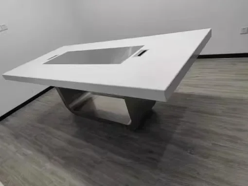 Premium Office conference  modern training reception desk, conference room, large table and chair set