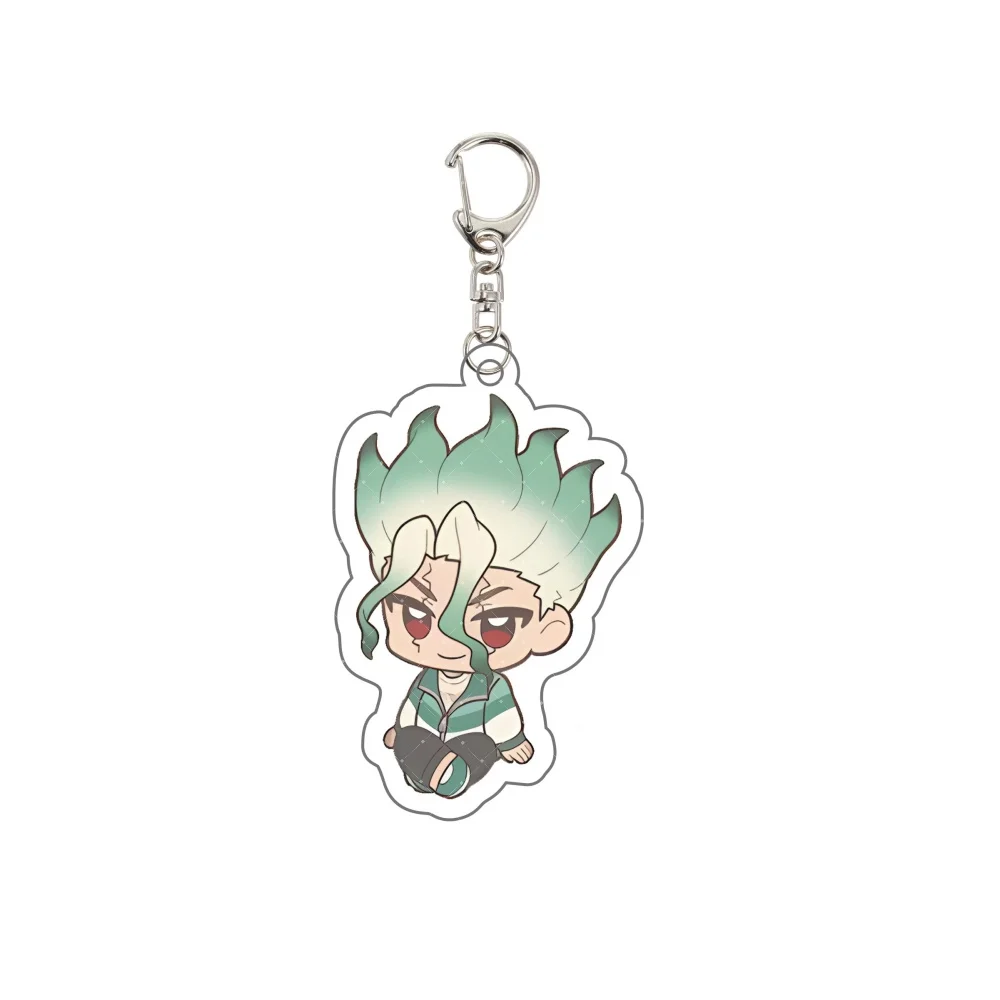 Dr.STONE Senku Ishigami 6cm Acrylic Stand keychain Cute Anime Collectible Desk Decor Birthday Gift for Fans - view 5