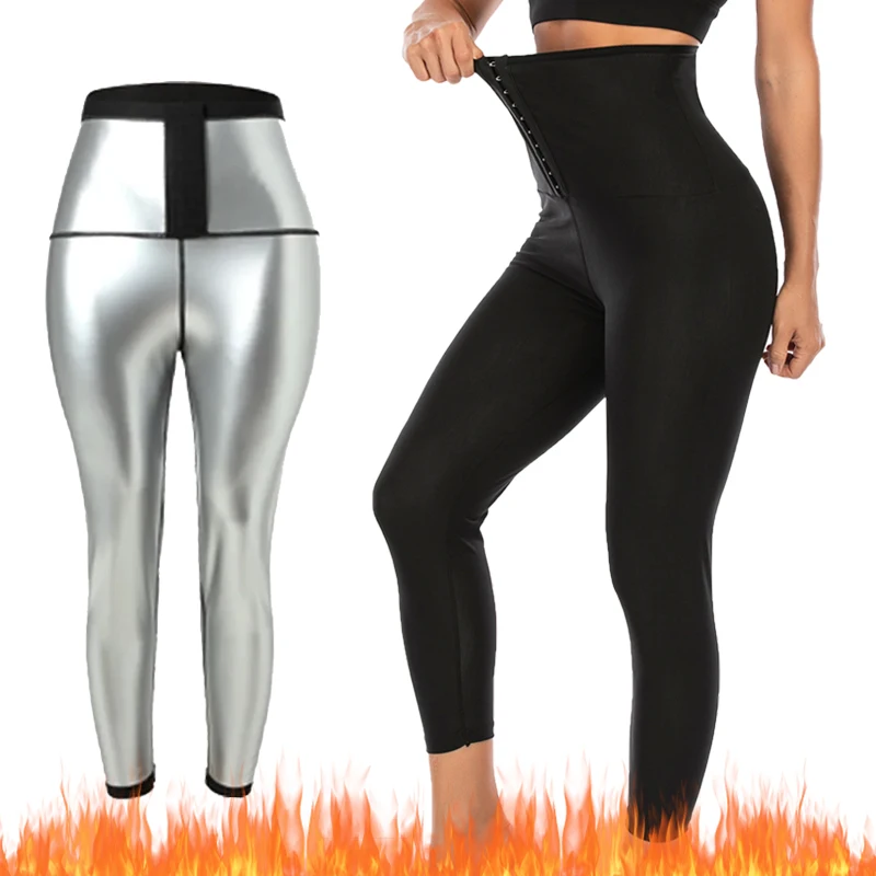 Women Body Shaper Thermo Sauna Pants Sweat Waist Trainer Leggings Belly Slimming Weight Loss Workout Gym Compression Shapewear