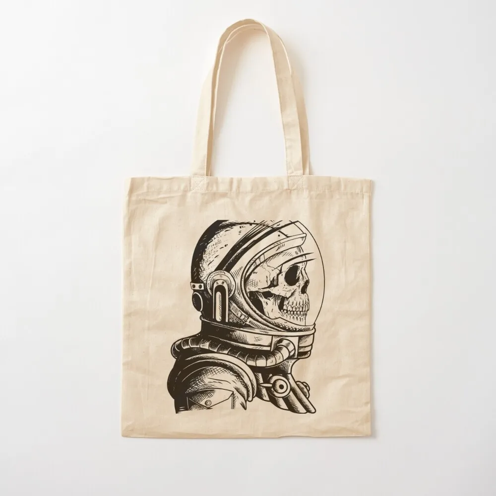 Skull in an astronaut helmet Sticker Tote Bag