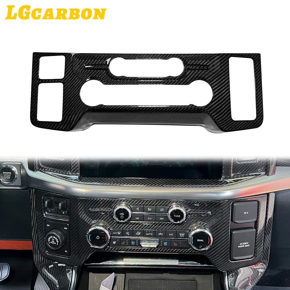 LGCarbon Carbon Fiber Dashboard Air Vent Wind Outlet Panel Cover Carbon Fiber Interior Trim For FORD RAPTOR F150 2022up