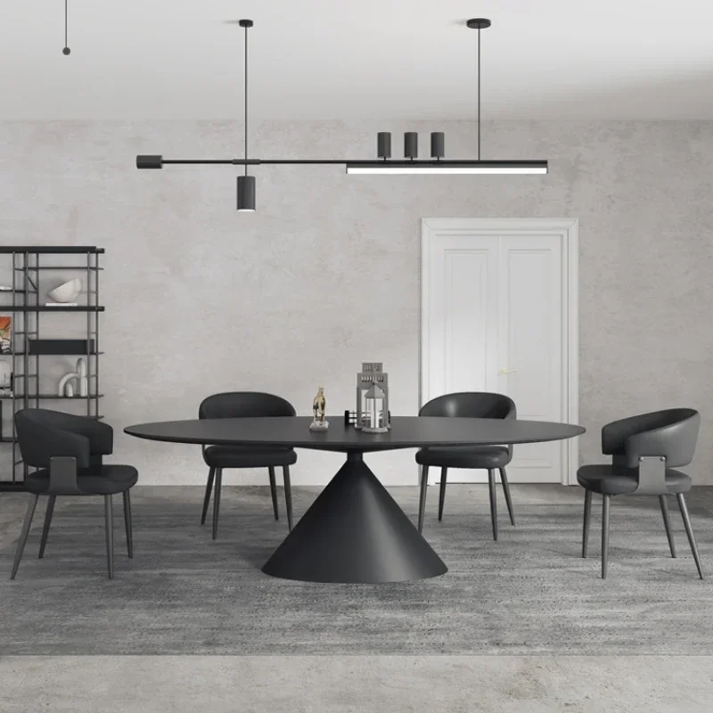 Итальянский дизайн, современный обеденный стол для вечеринки, уникальный роскошный черный центральный обеденный стол для гостиной, мебель для дома Mesas De Jantar