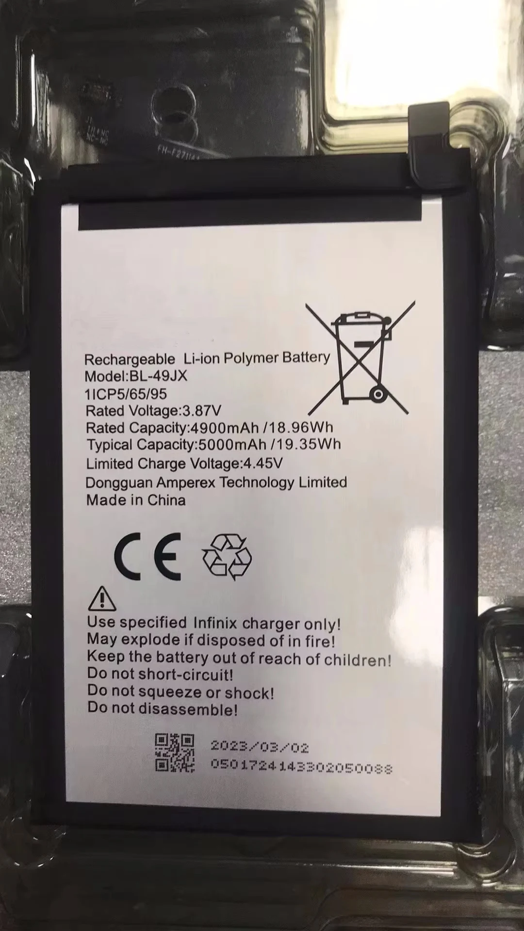 

Original 3.85V 5000mAh BL-49JX Battery For Tecno Note 10Pro Note 10 Pro X695 Mobile Phone