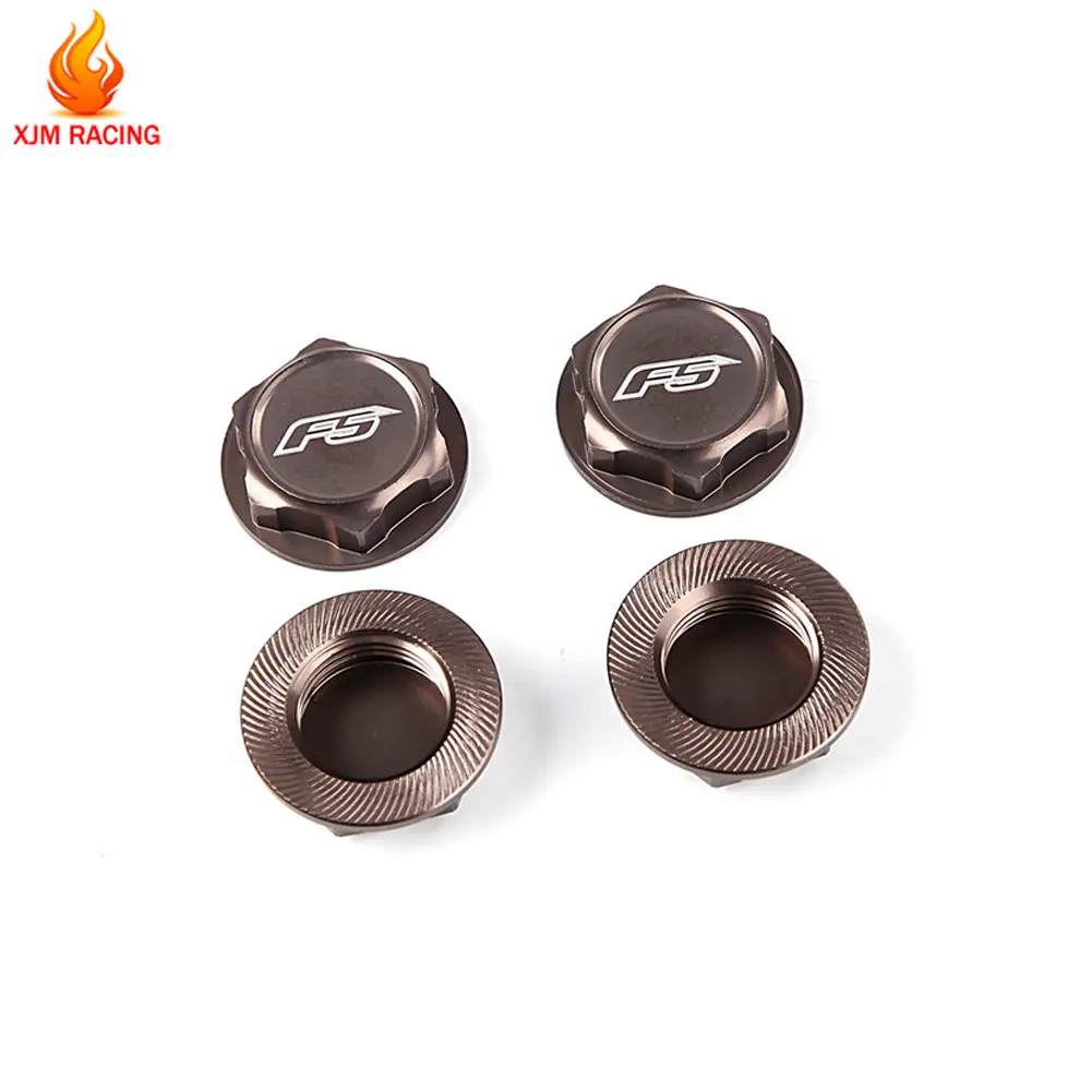 Rc Car CNC Aluminum Closed Wheel Tire Nut 4PCS/Set for 1/5 ROVAN ROFUN F5 MCD XS-5 Racing Truck Remote Control Car Parts