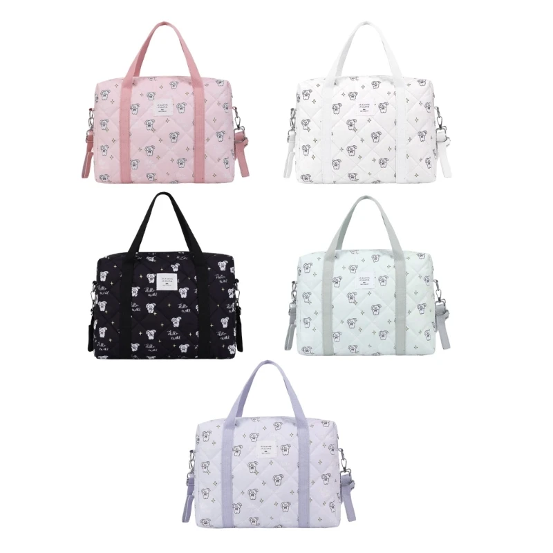 Elegante bolso mano para mamá con múltiples compartimentos, bolso nailon para almacenamiento organizado