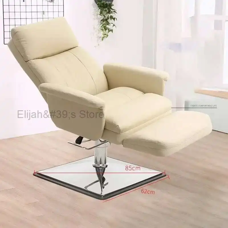 

Beauty Square Plate Barber Chairs Lay Mask Experience Sofa Multifunctional Barber Chairs Chaise Coiffeuse Salon Furniture QF50BC