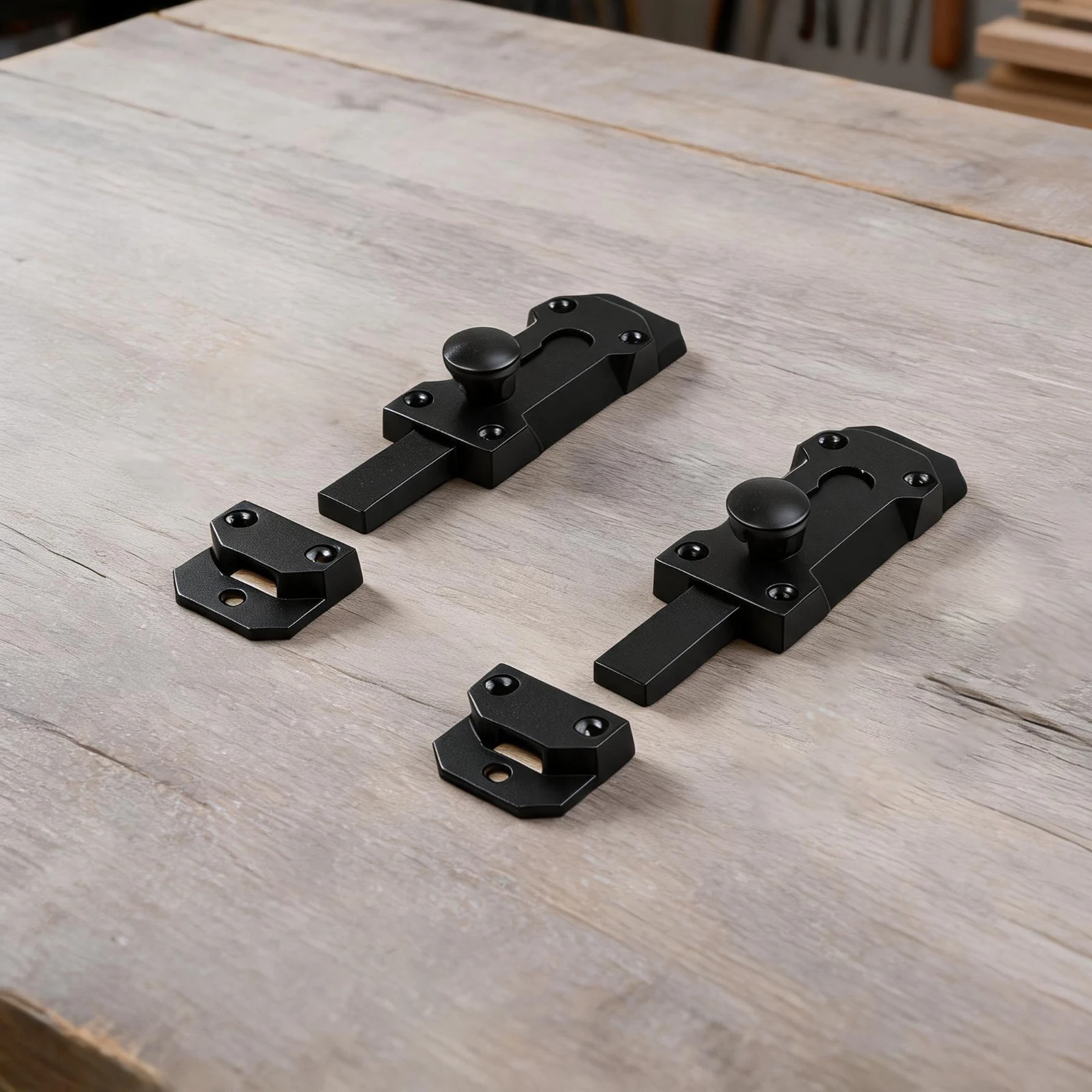 2x Reinforced Sliding Bolt Lock for Cabinet and Fence Security with Premium Zinc Alloy Weather Resistant Build