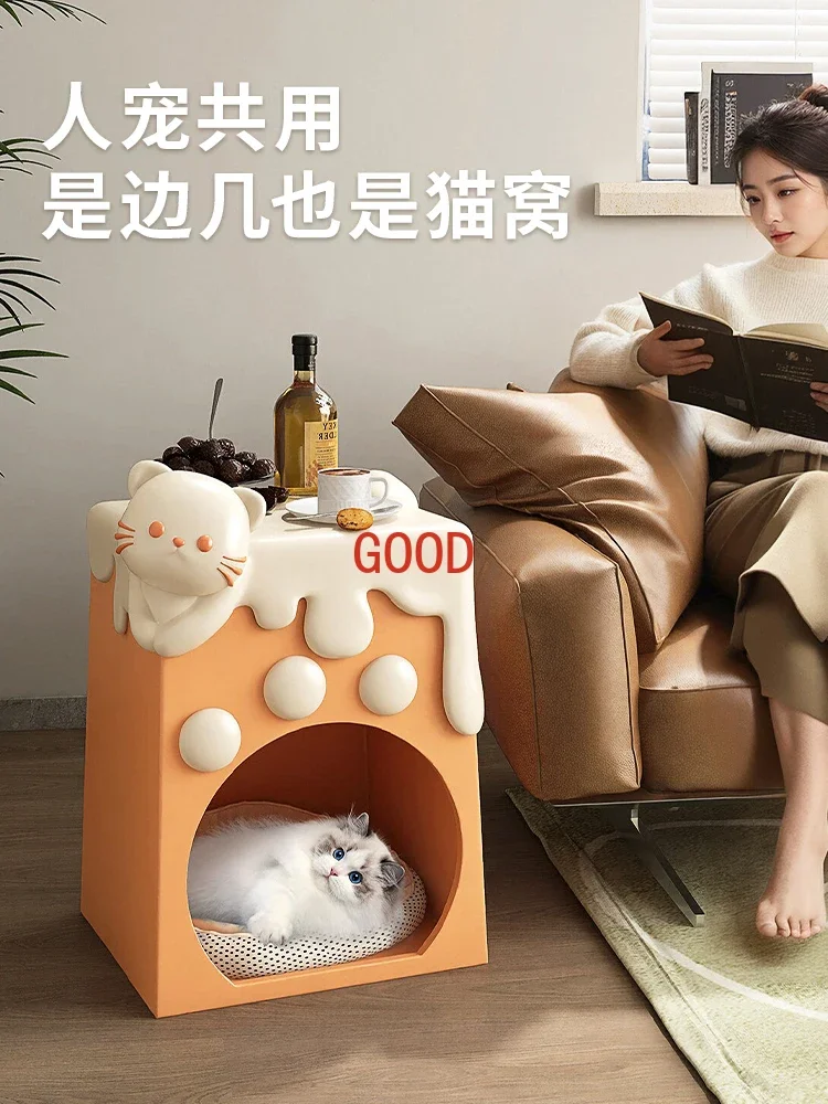 Cute cat nest creative bedside table small children