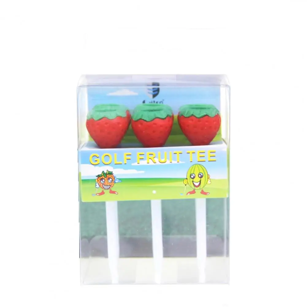 6Pcs Golf Tees Pineapple Banana Flower Shape Golf Training Tees Fruit Shape Rubber Golf Tees Golf Supplies