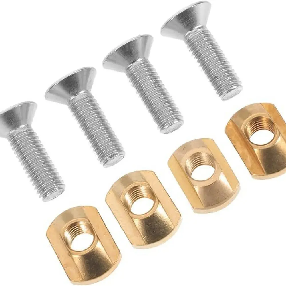 Surfboard Hydrofoil Track Mounting Hardware T Nuts Stainless Brass M8 M6 Bolts Fasteners For Water Sports Equipment Repair