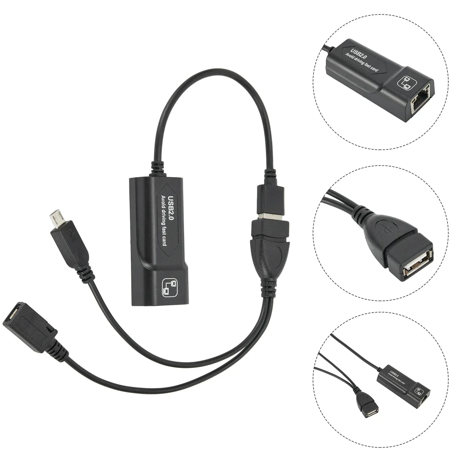 Tahan lama kualitas tinggi praktis kabel adaptor LAN Ethernet 2nd 3nd Gen panjang 15-20cm TVxStream USB / Micro USB