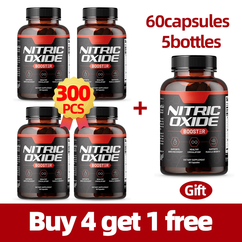 5Bottles L Arginine Capsules For Exercise Muscle Growth Improve And Endurance Performance Nitric Oxide Supplement