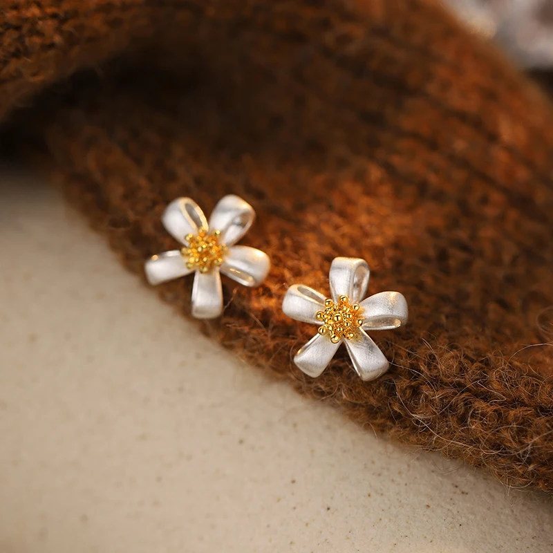 GANPUP Elegante Zirkonia-Perlen-Blütenblätter-Ohrstecker für Damen, Modischer Schmuck, Geschenk für Party und Hochzeit – Detail 1