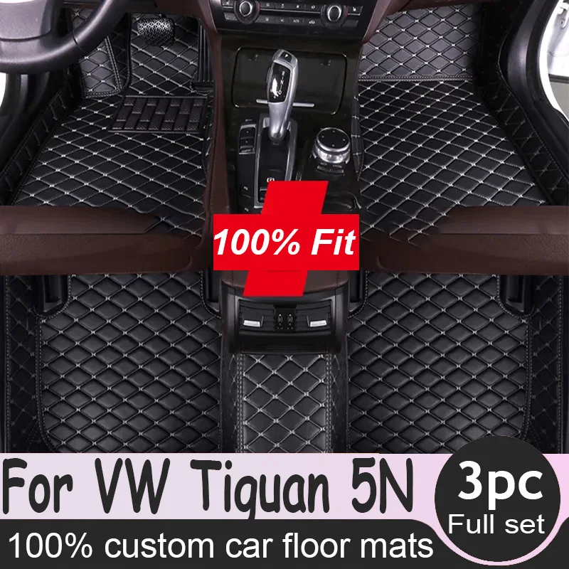 

Car Floor Mats For Volkswagen VW Tiguan 5N 2017 2018 2019 Custom Auto Foot Pads Automobile Carpet Cover interior accessories