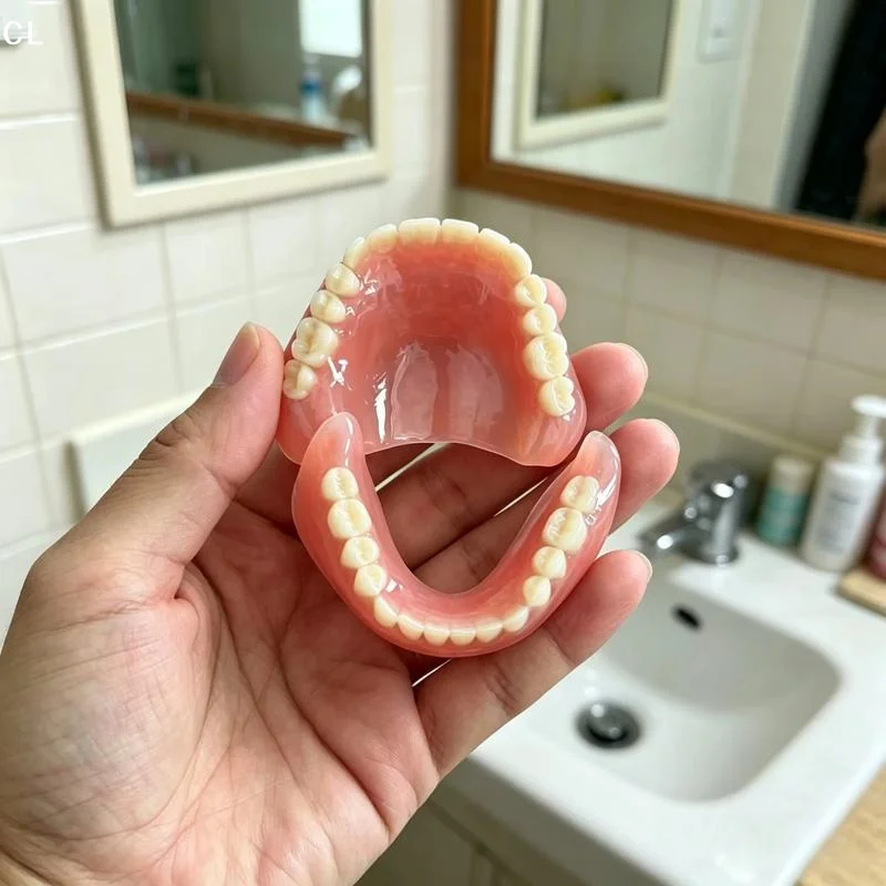Comfort Handmade Dentures Upper&Lower Silicone Fake Teeth Braces Natural Fit Instant Smile Oral Care For Men Women Bright Smile