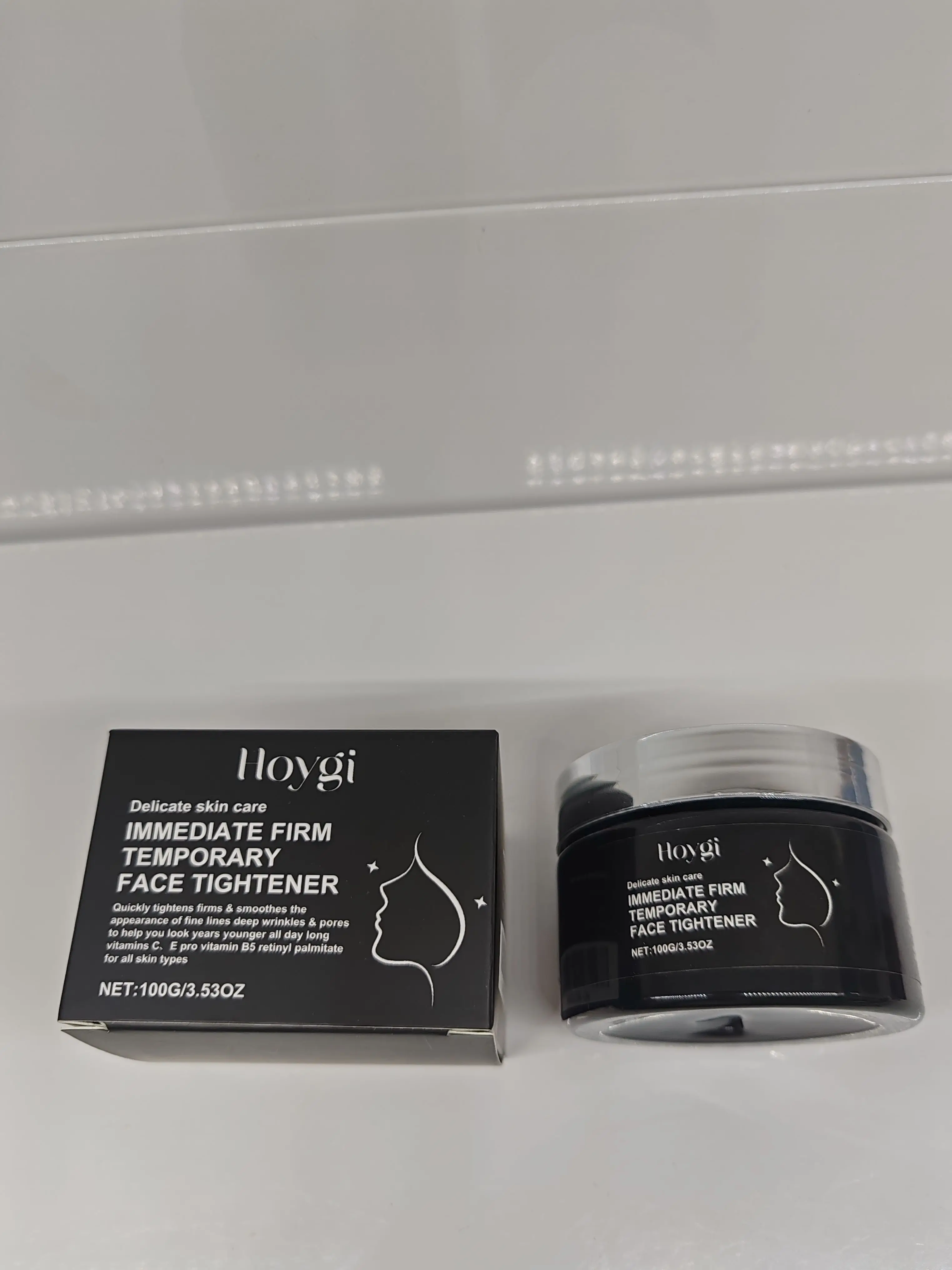 Aperto facial temporário firme e imediato – Cuidados com a pele antienvelhecimento, aperta e suaviza linhas finas, rugas e poros, vitamina C + E