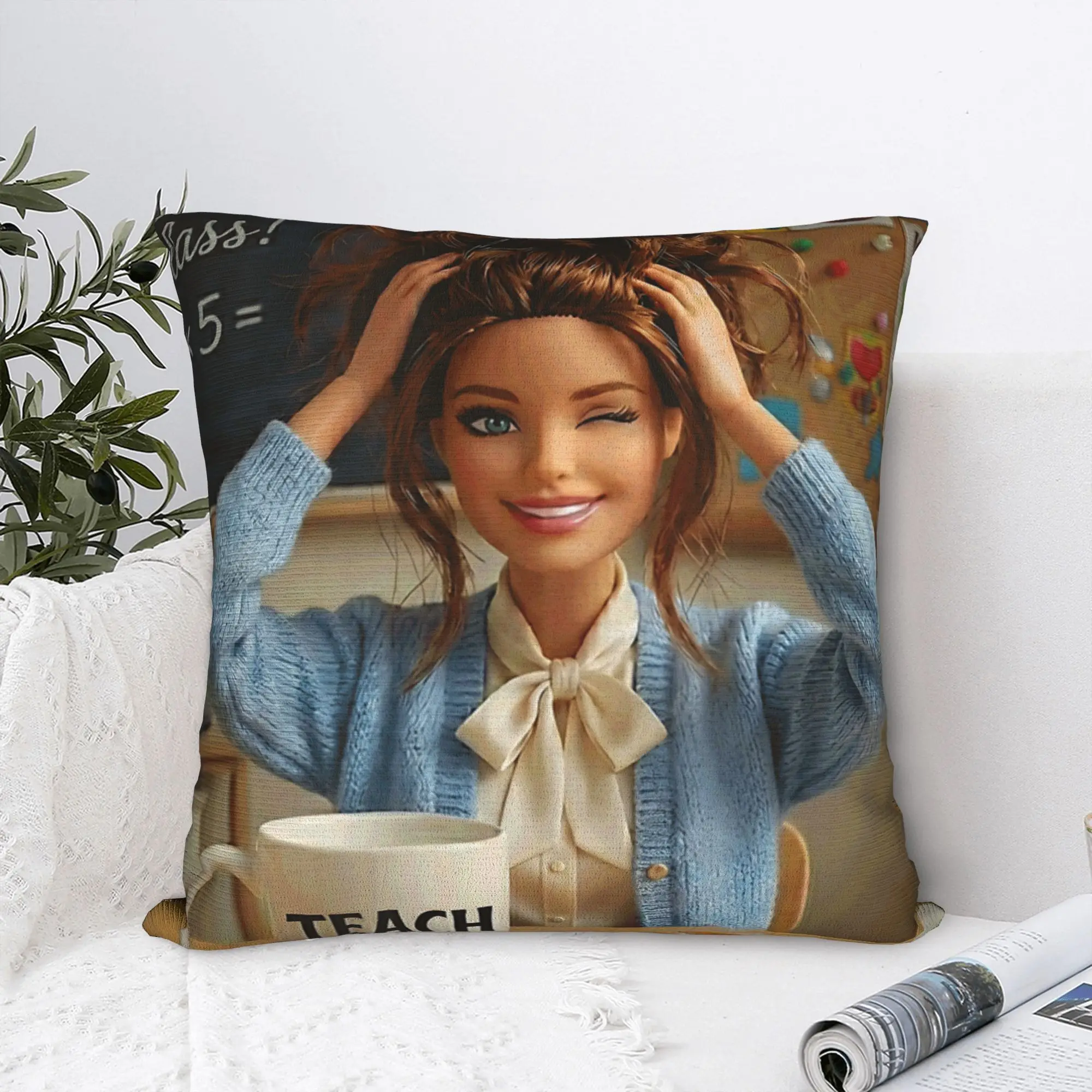 Made It to May Teacher Girls Meme Last Day of School Pillowcases  Vintage Pillow Case For Living Room Chair Graphic Pillow Cover