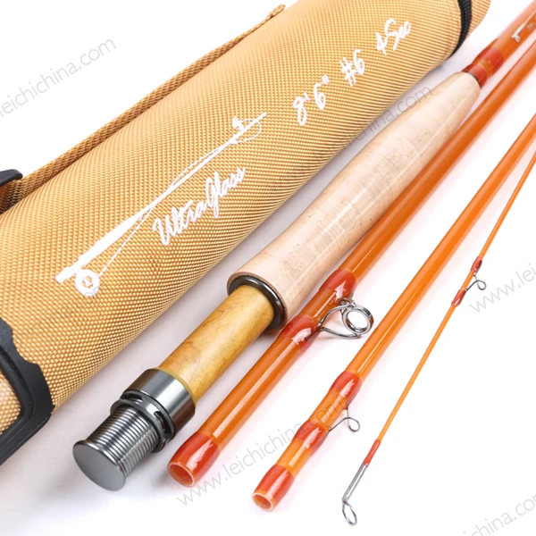 

Wholesale high carbon fiber glass fiberglass transparent fly fishing rod