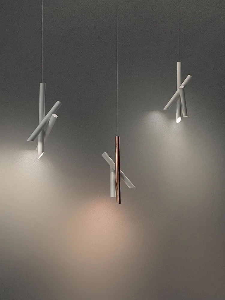 Nordic Minimalist Hotels Villas Restaurants Bedrooms Bedside Lights Modern Caf é Designers Bar And Table Long Line LED Lights