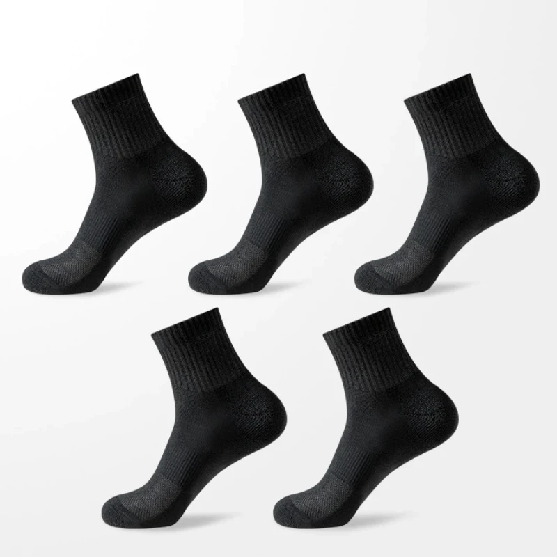 

Cotton Men High Socks Classic Black White Breathable Sweat Absorbent Women Autumn Warm Elastic Sports