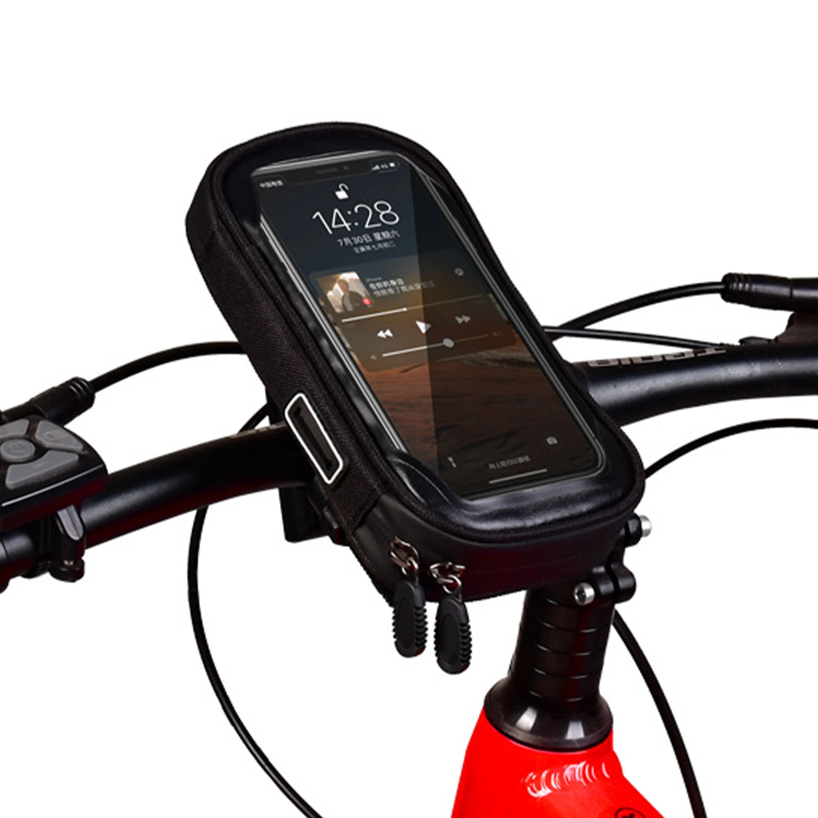 Bike Front Frame Bag Bike Frame TouchScreen  Bag Waterproof Bike Phone Mount Bag Bike Phone Case Holder Accessories Cycling