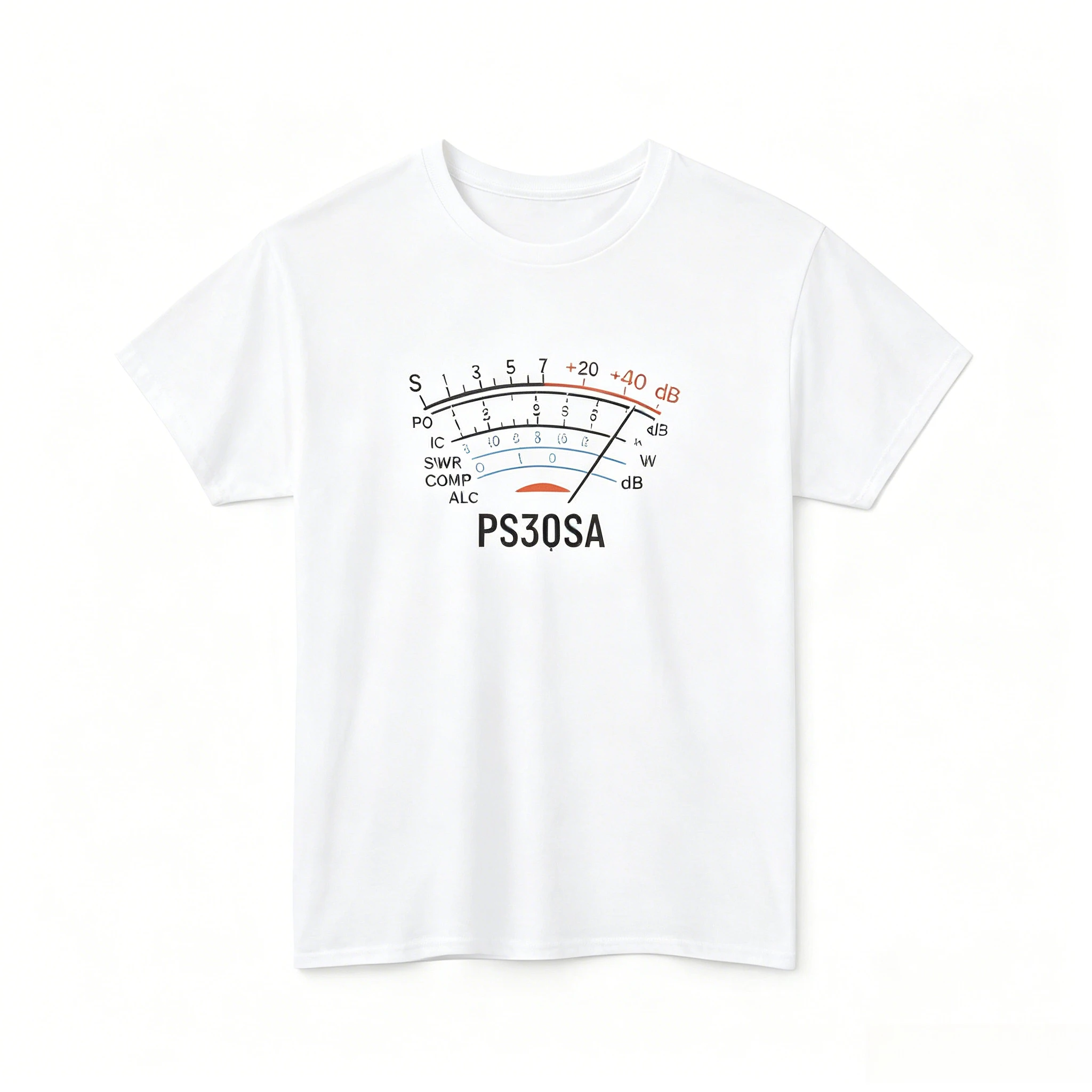 Personalized Ham Radio S-Meter T-Shirt Custom Call Sign Tee Amateur Radio Gift Retro SWR DB Dial Shirt for Radio Operators