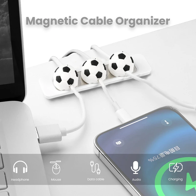 Soporte magnético para cables de coche, Clips para cables de escritorio