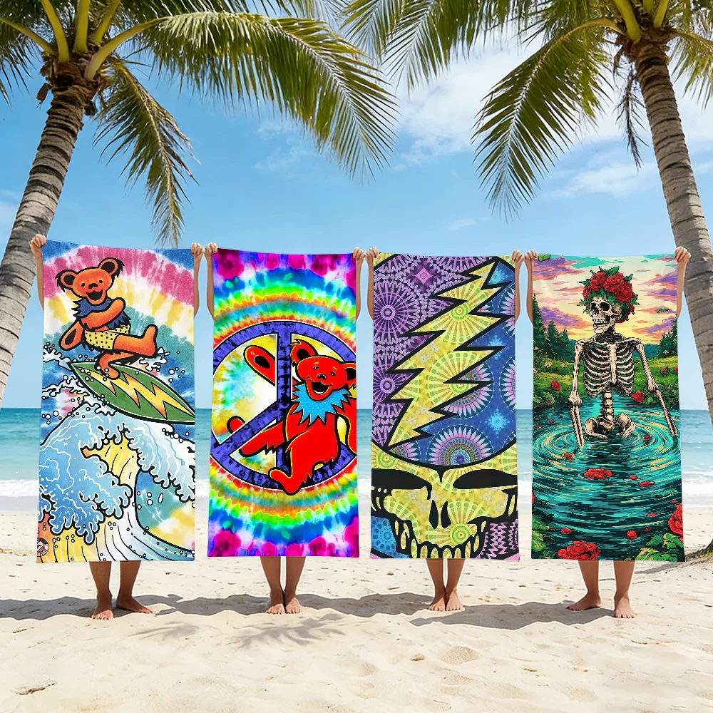 Rock Band G-Grateful Dead Towel Beach Towel Travel Lightweight Skin Friendly for Pool Beach Camping Cruise Summer