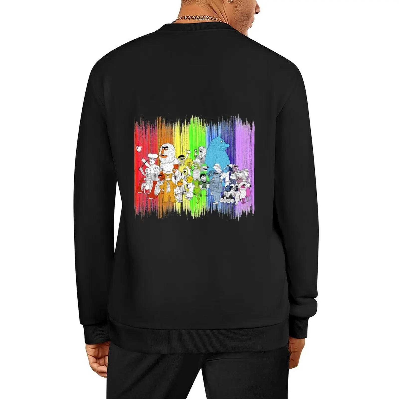 

The Rainbow Connection Pullover mens clothing korean style clothes men wear winter clothes anime sweatshirt