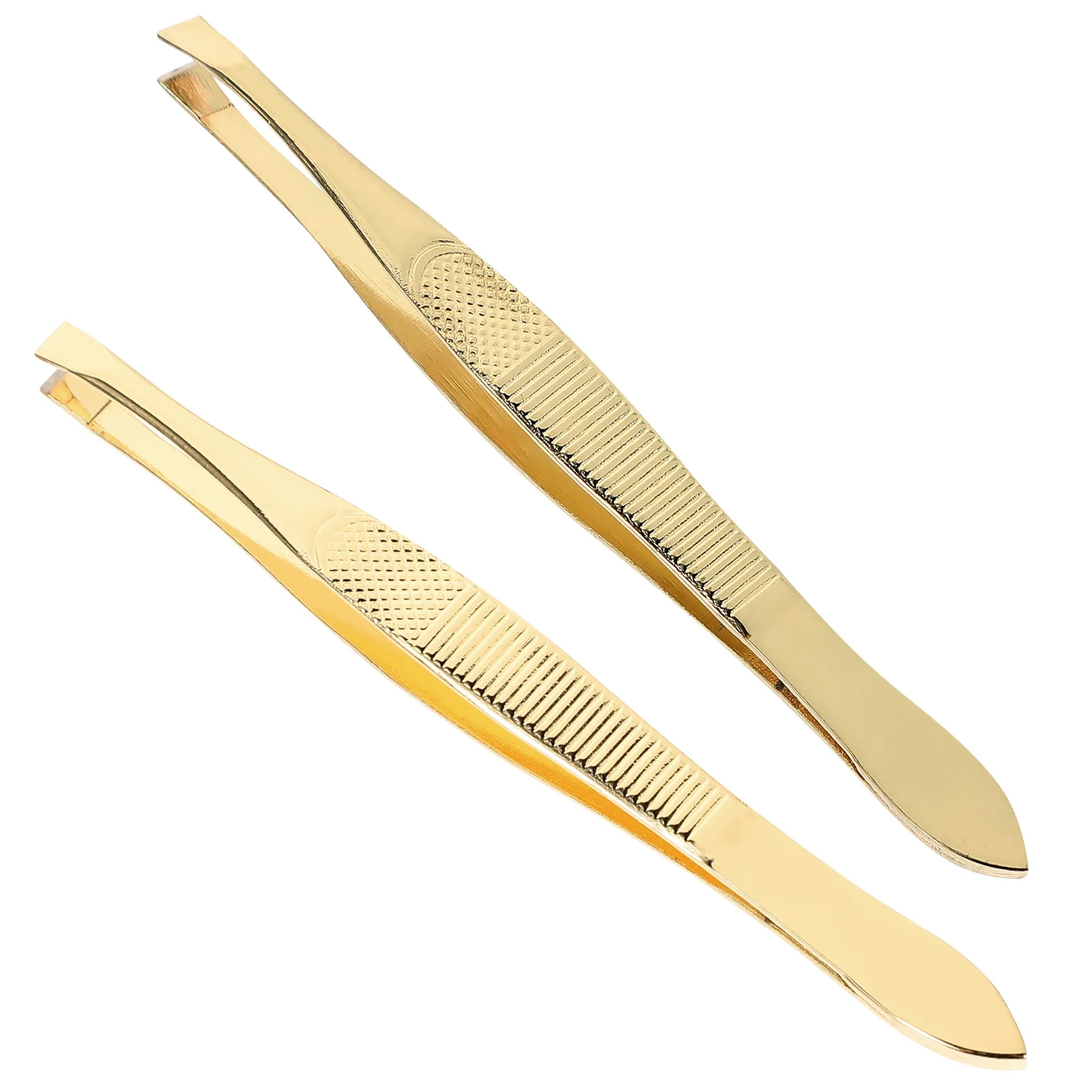 2Pcs Eyebrow Tweezers Stainless Steel Precision Diagonal Brow Clip Removal Tool for Professional Personal Use